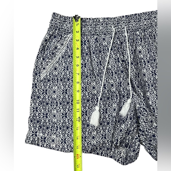 Briggs New York Size XL Women’s Shorts Linen Blend Pull-On Summer Blue White - Picture 15 of 16